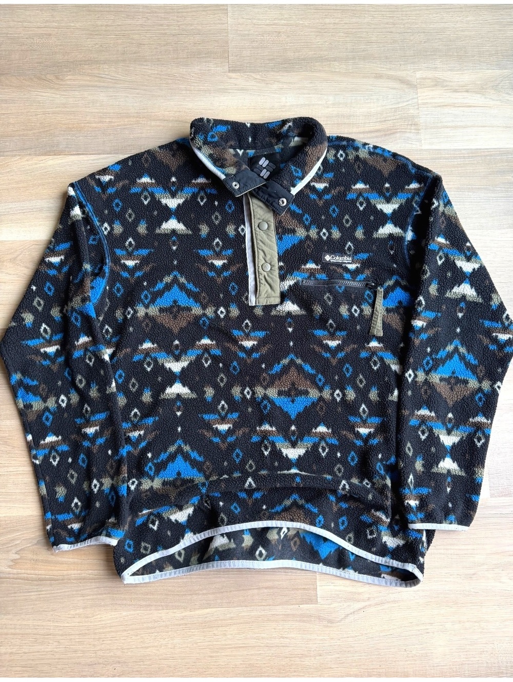 Vintage Columbia Snap T Synchilla Style Fleece Sweater